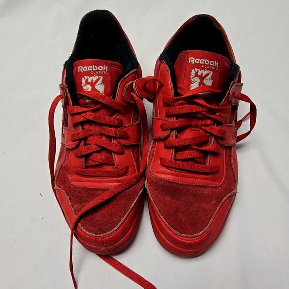 Reebok Workout Plus \'Human Rights Now! Vector Red Sneakers Red Leather 10.5